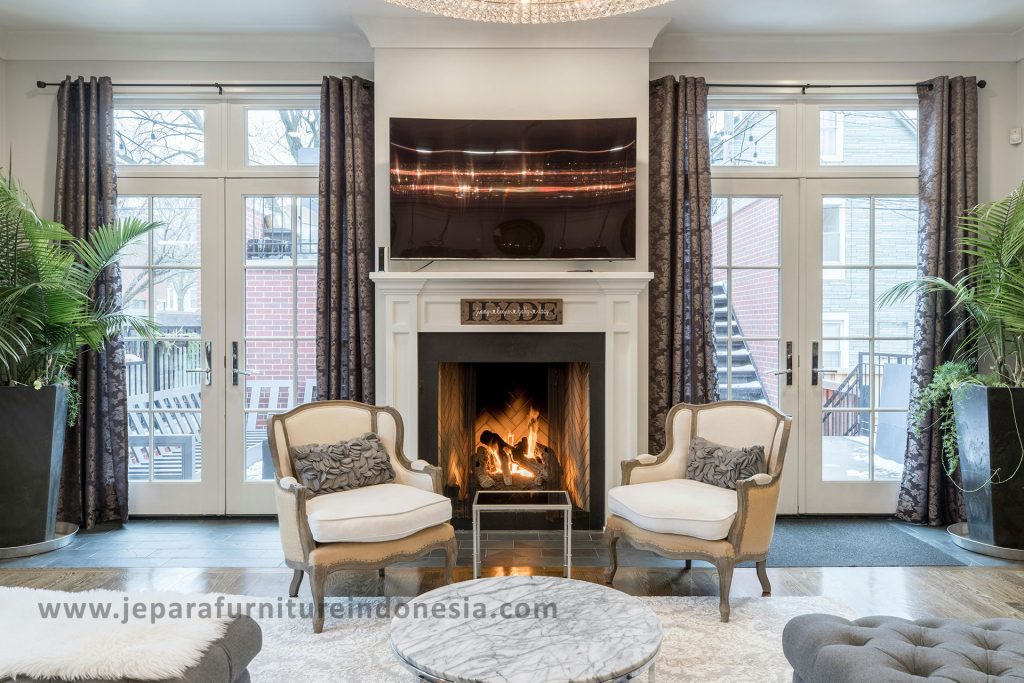 Family Room with French Furniture Interior Design