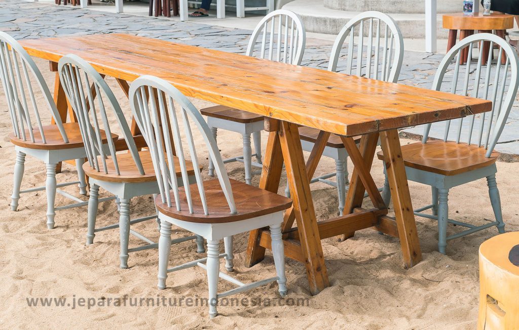 Recycle Teak Dining Table for Dining Room indoor or Outdoor